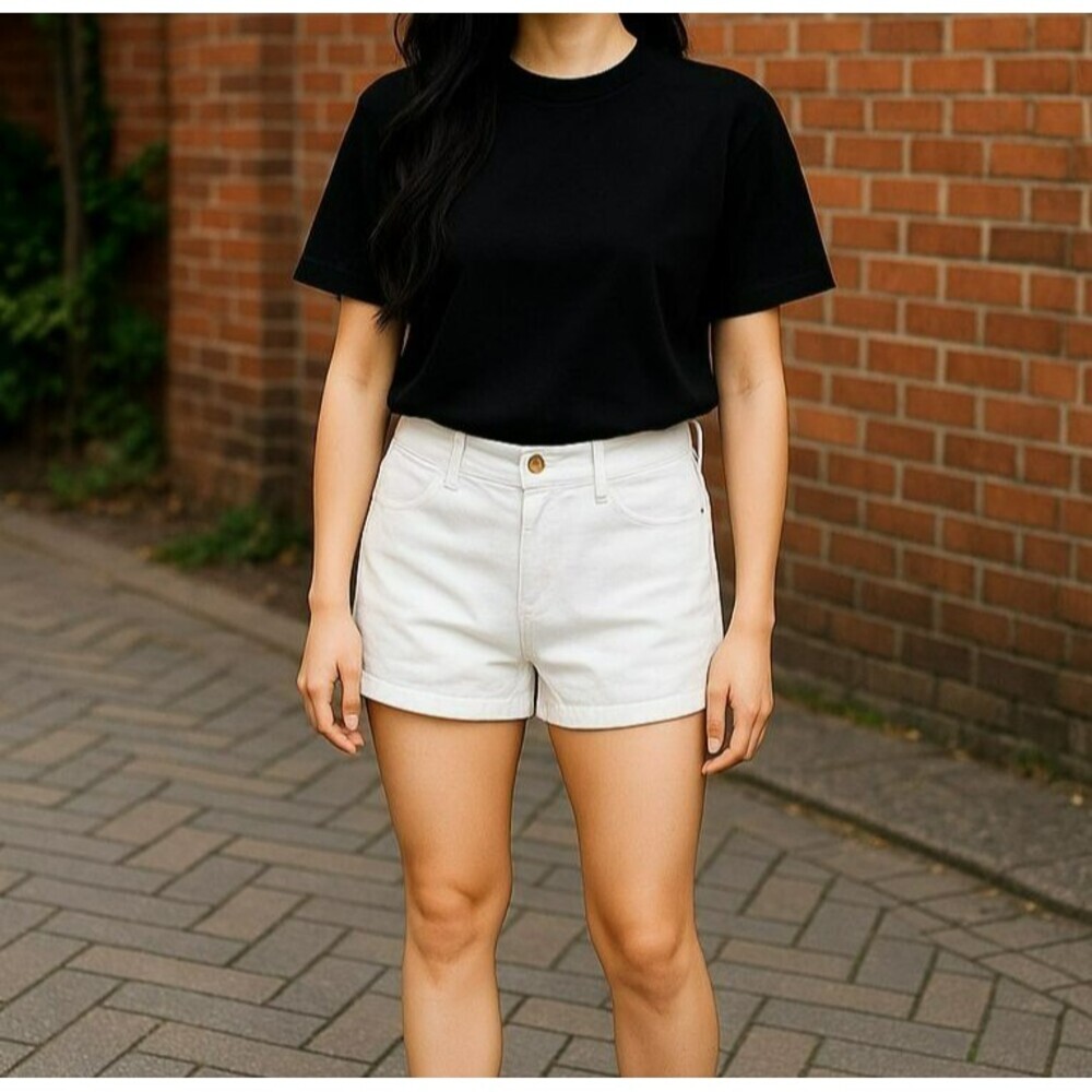 American Eagle Womens Size 2 White Super Stretch Flat Front Shorts